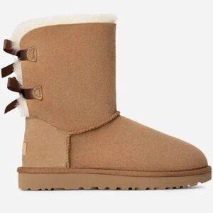 UGG Tan Boots with Brown Bows